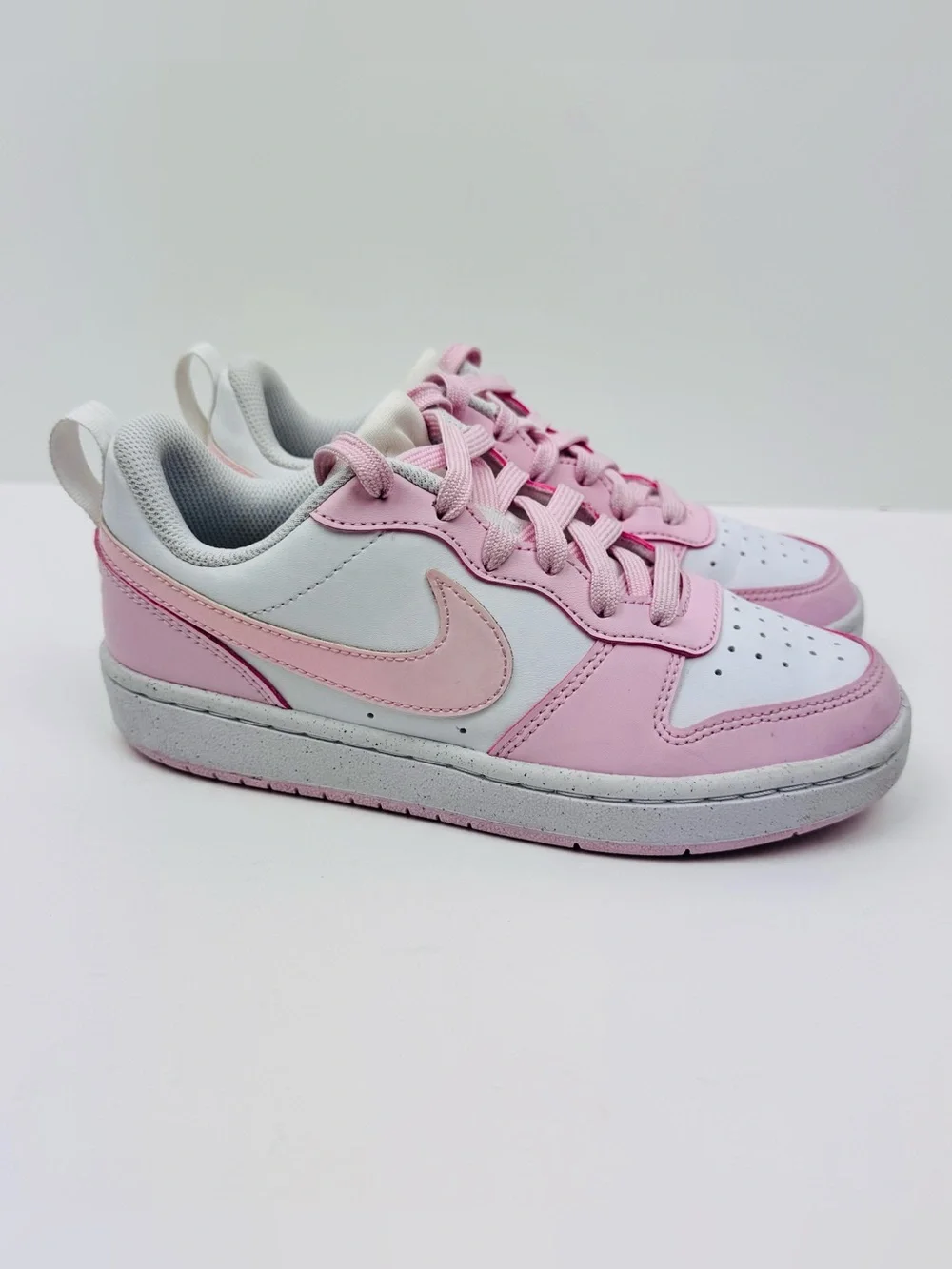 Nike Court Borough Low Recraft GS. White/ Pink. Youth size 3.5. Great condition.